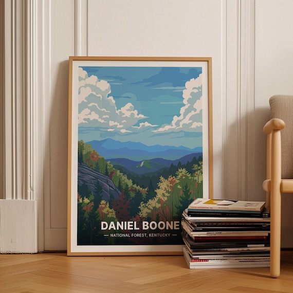 Daniel Boone National Forest Kentucky Blue Ridges Travel Poster