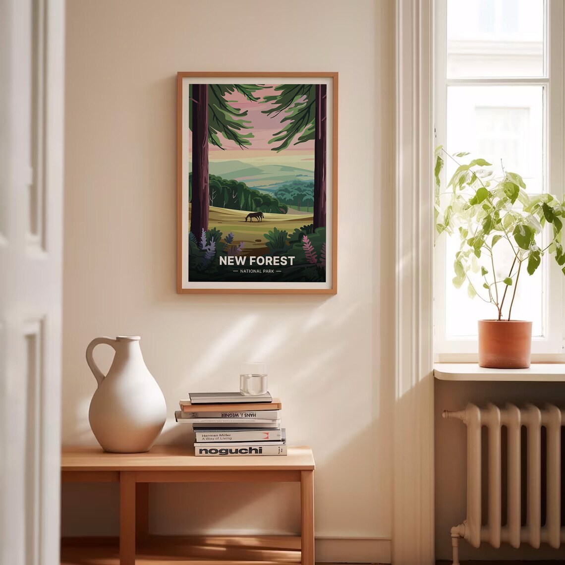 New Forest National Park England Horse Sunset Woodland Poster - Image 4