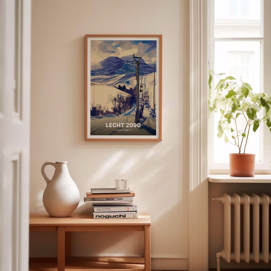 Lecht 2090 Scotland Ski Slopes Chairlift Snowy Mountain Poster - Image 4
