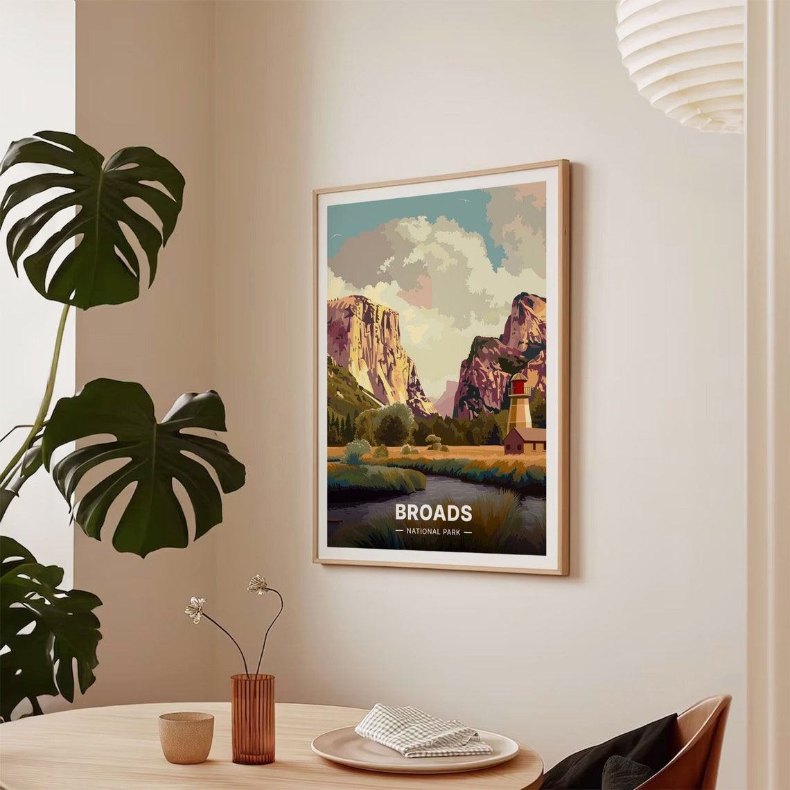 Broads National Park River Valley Cliffs Tower Waterside Poster - Image 3
