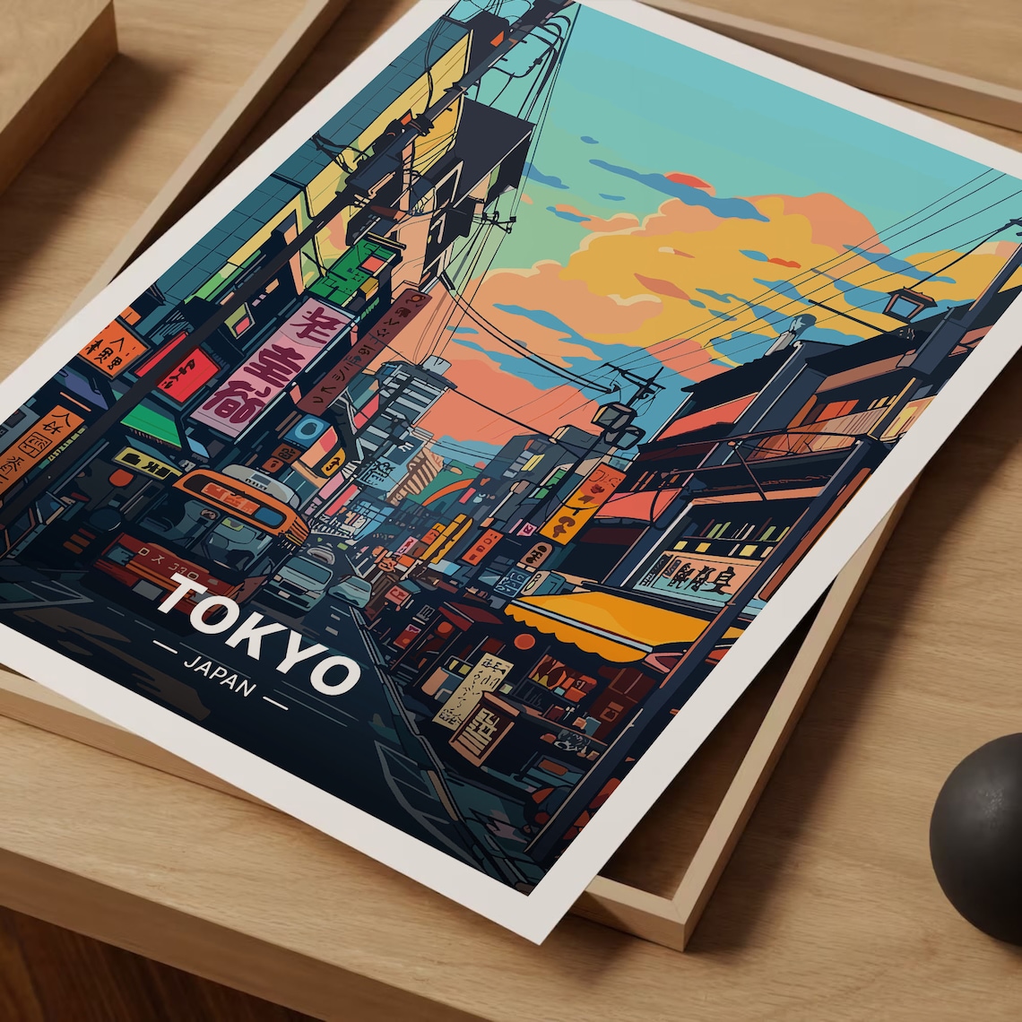 Tokyo Cityscape Birthday Gift Idea Art Print - Image 3