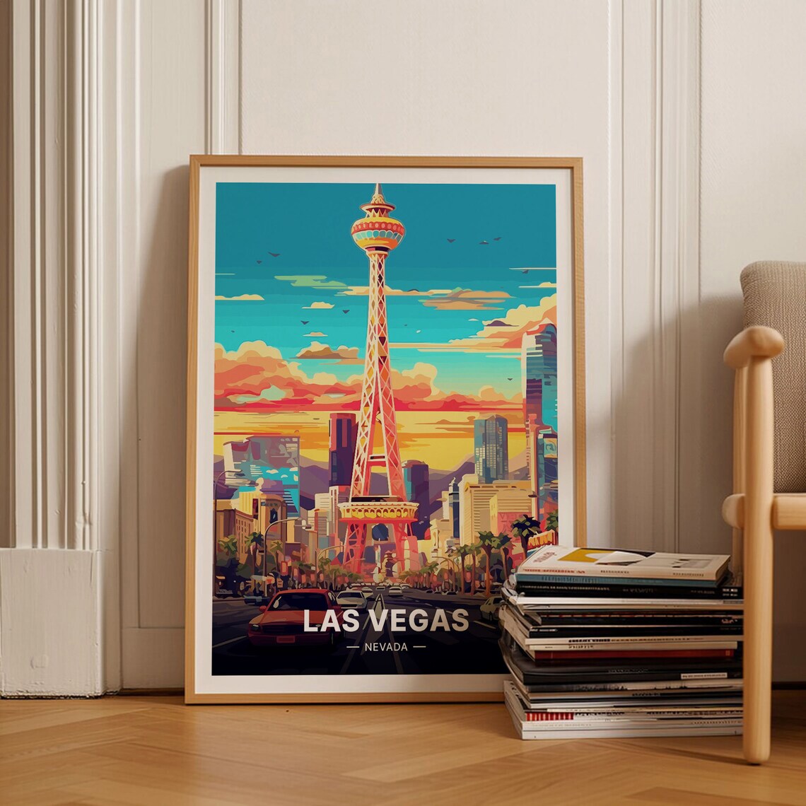 Las Vegas Travel Poster, Nevada Scenic Wall Art