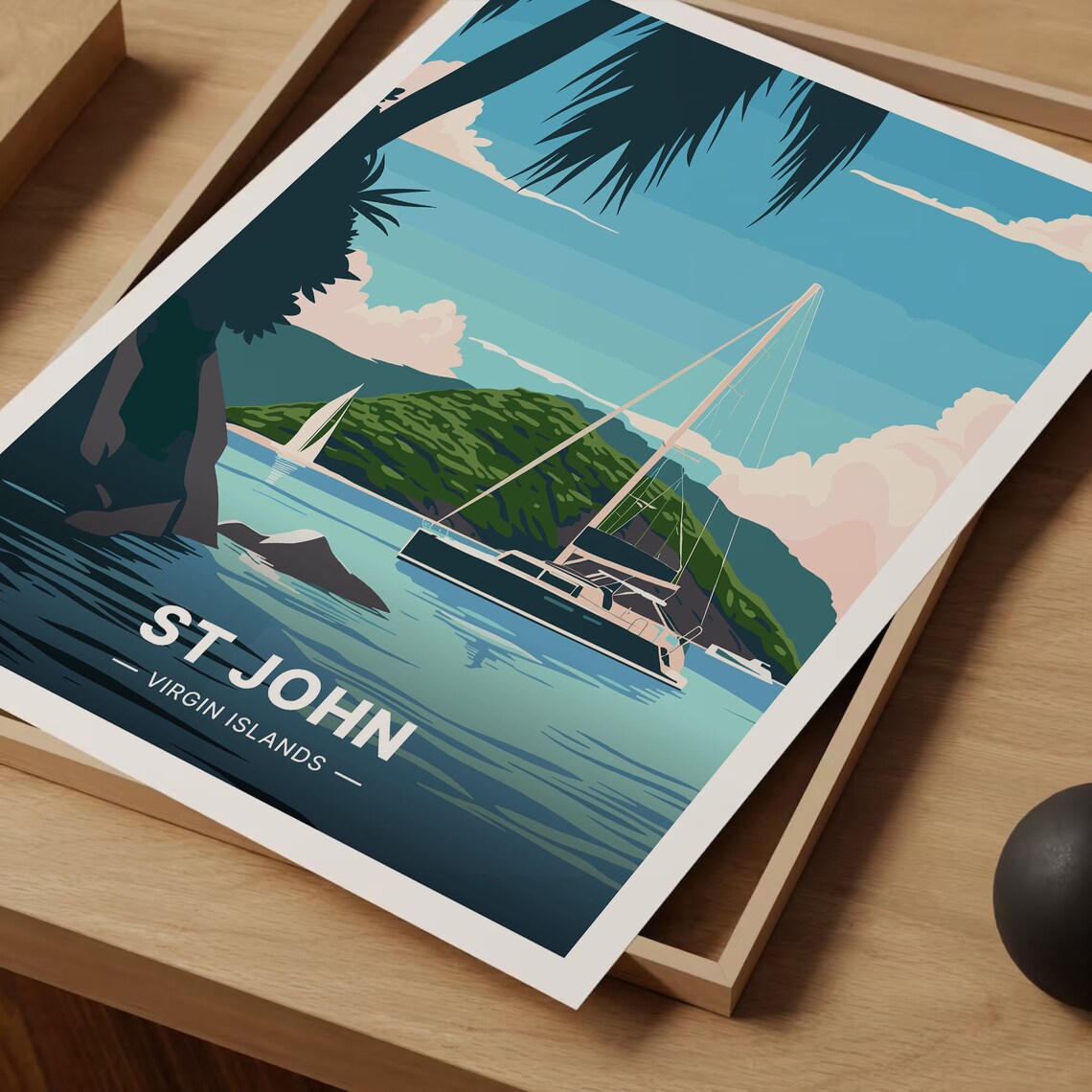 Virgin Islands St John Tropical Travel Poster - Image 3