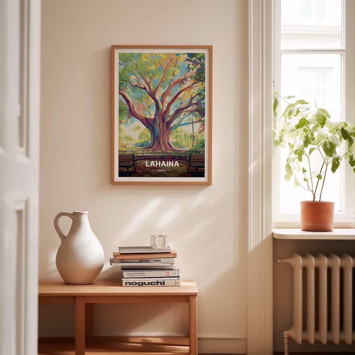 Vintage Lahaina Maui Banyan Tree Travel Poster - Image 4