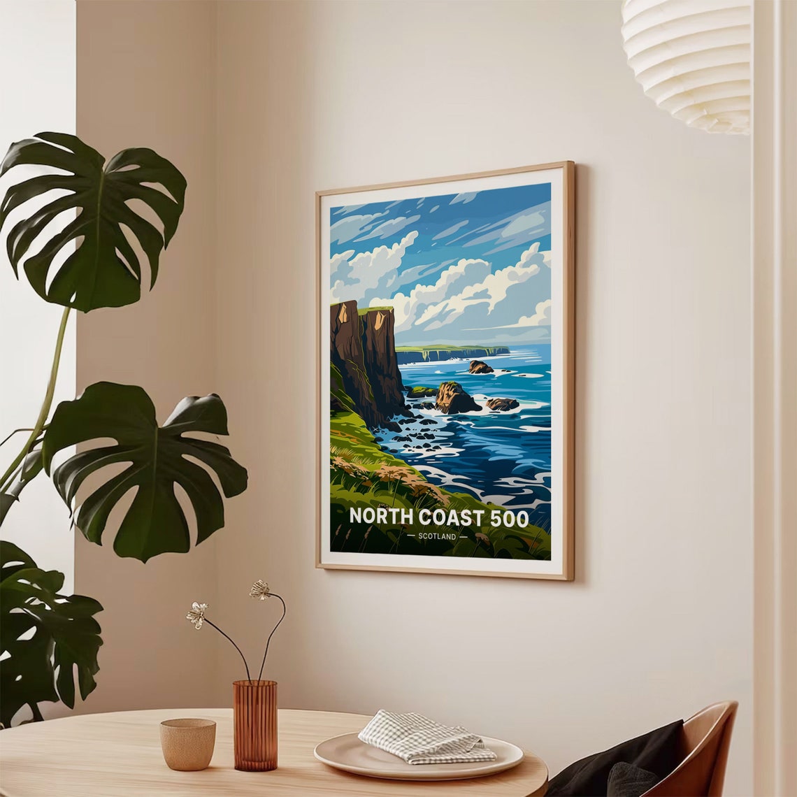 North Coast 500 Scotland Sea Cliffs Coastal Route Travel Poster - Image 2