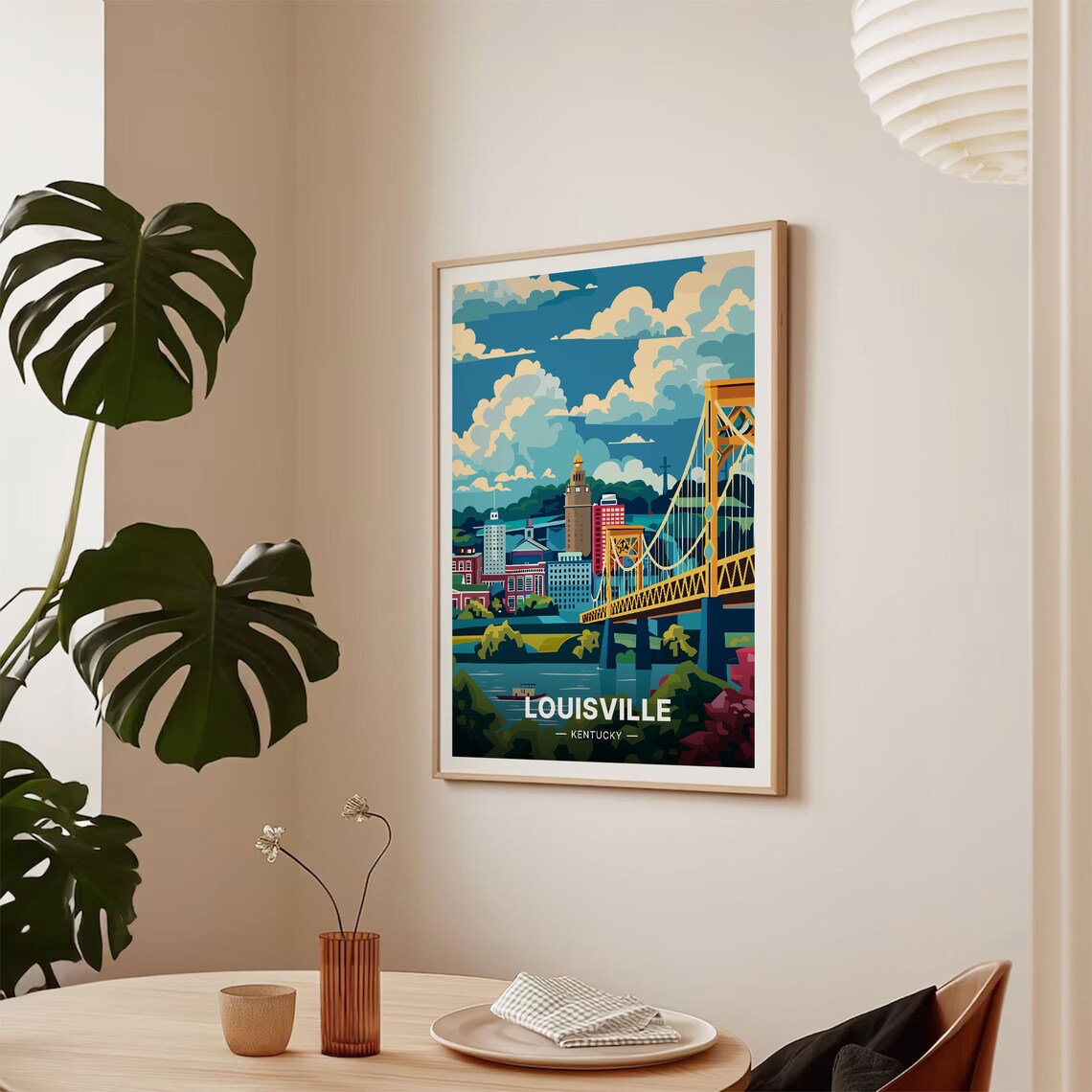 Louisville Kentucky Travel Poster, Mid-Century Modern - Image 2