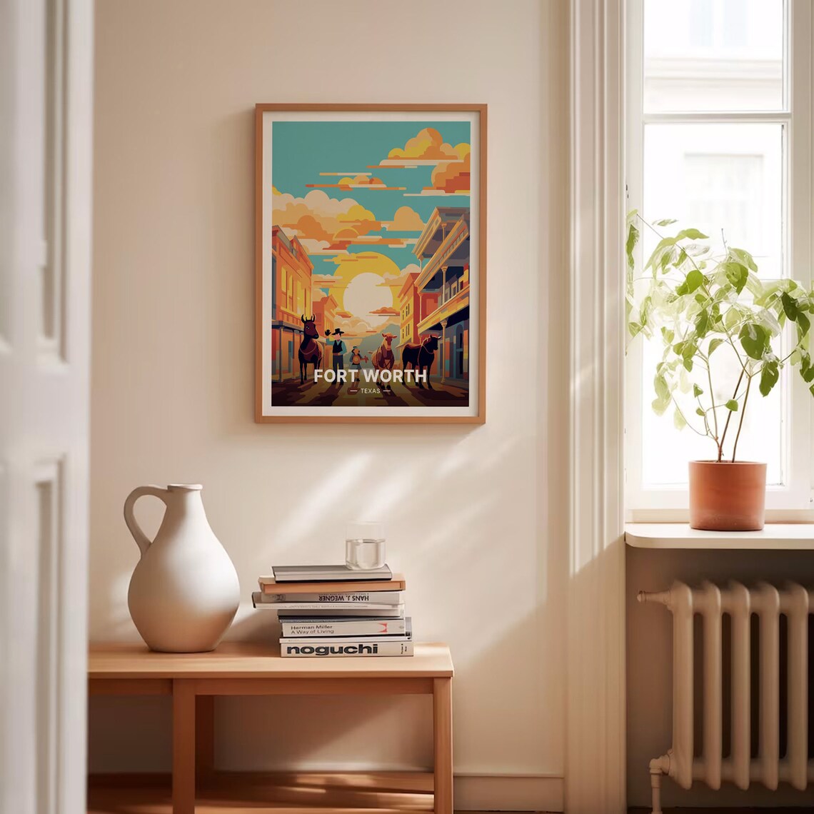 Fort Worth Texas Mid-Century Travel Poster Art Print - Image 4