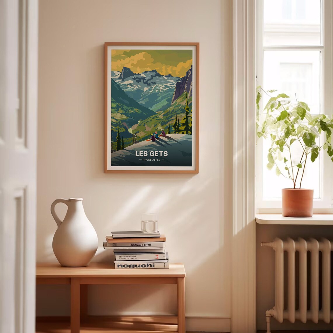Les Gets Rhone Alpes Travel Poster French Alps Ski Winter Mountain Art - Image 4