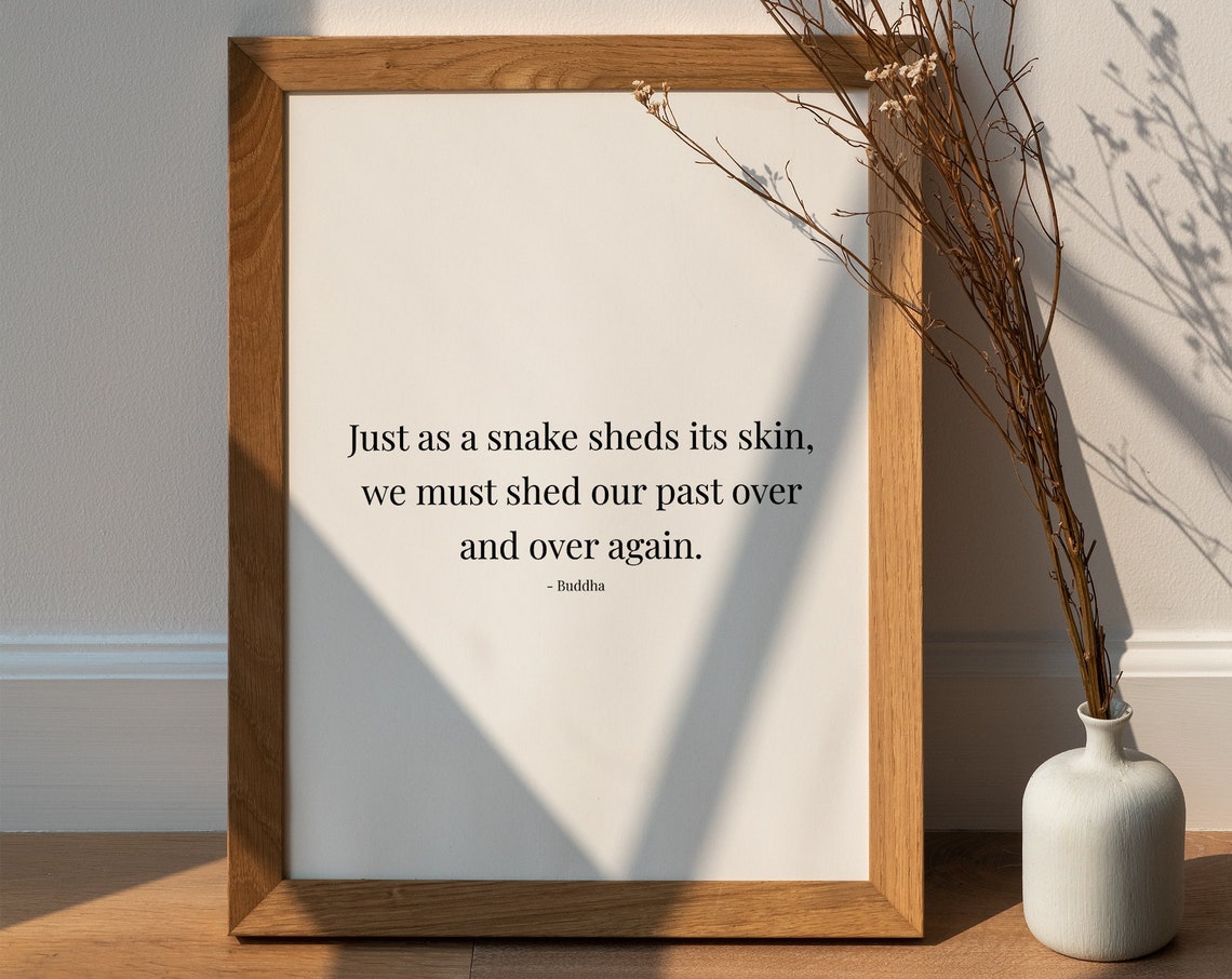 Buddha Leave Past Behind You Quote Poster Print