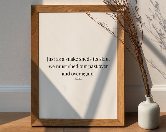 Buddha Leave Past Behind You Quote Poster Print