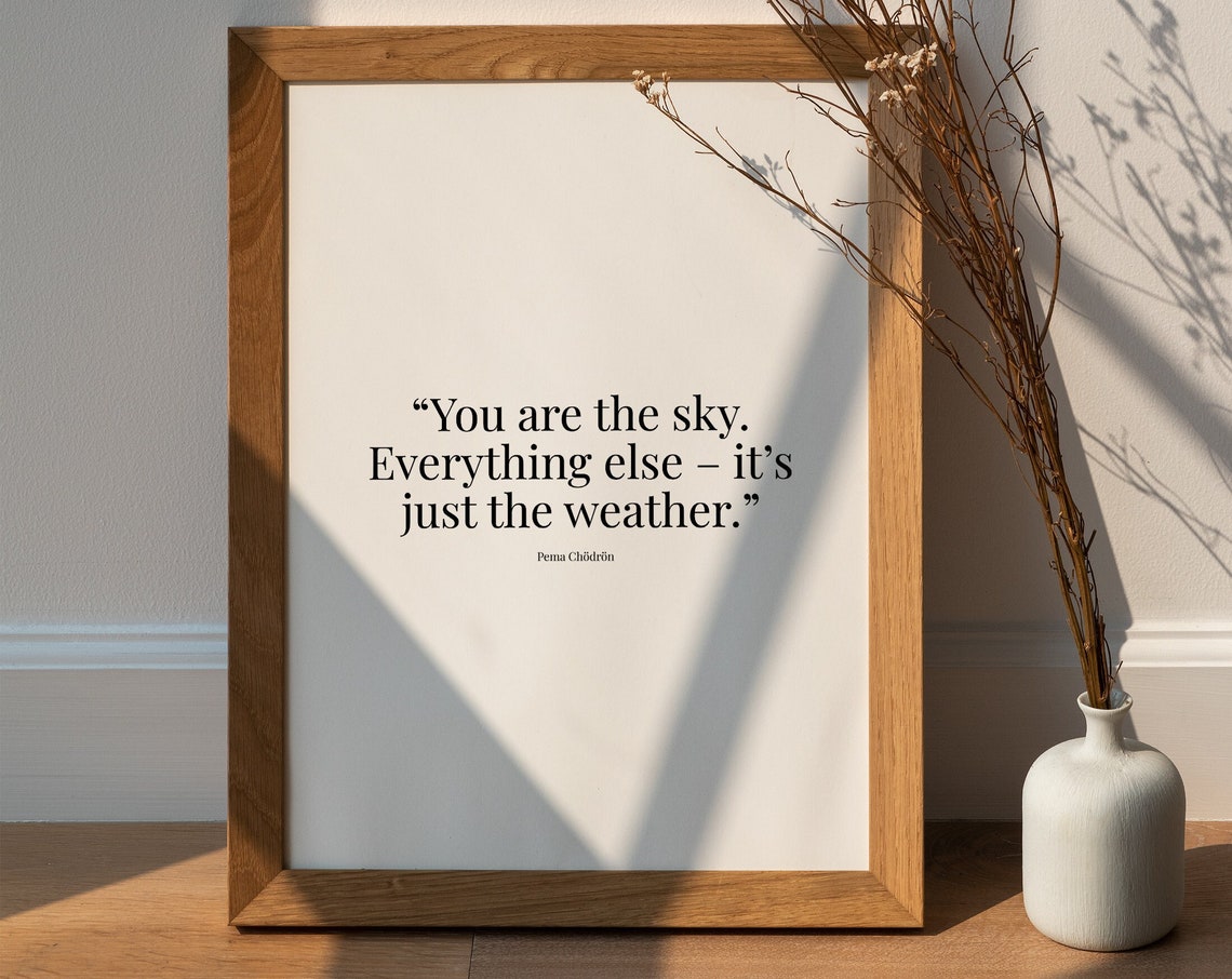 Pema Chodron Meditation And Yoga Room Quote Poster Print
