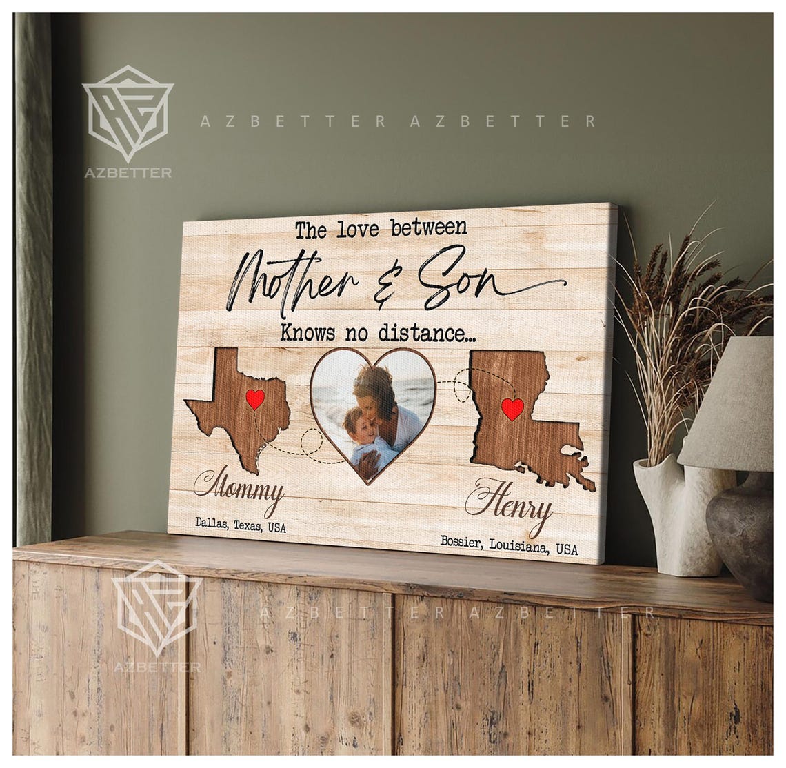The Love Between Mother And Son Knows No Distance Map Wall Poster - Image 5