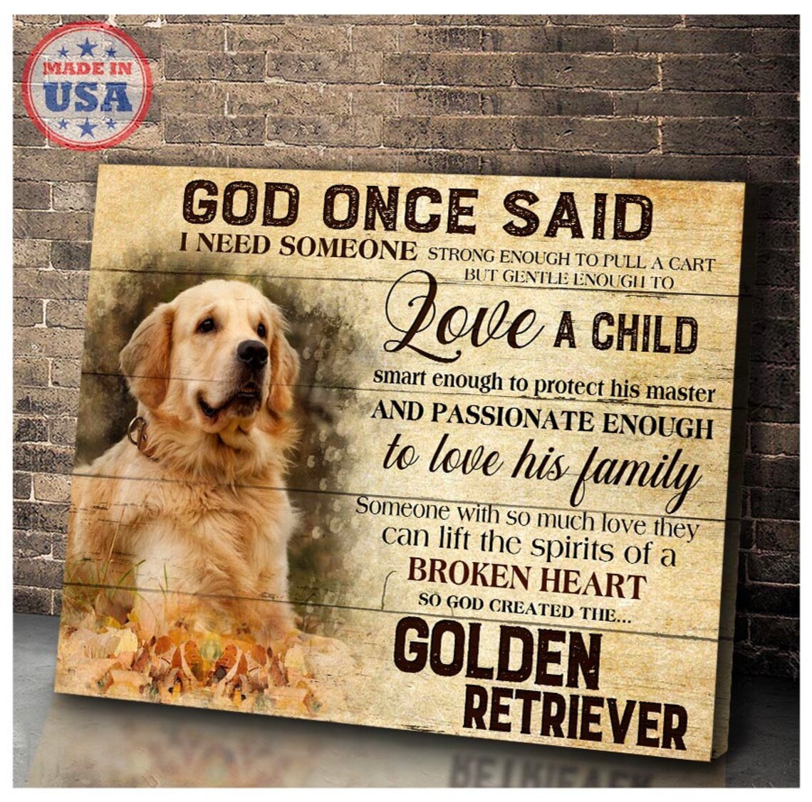 God Once Said So God Created the Golden Retriever Sepia Poster - Image 5