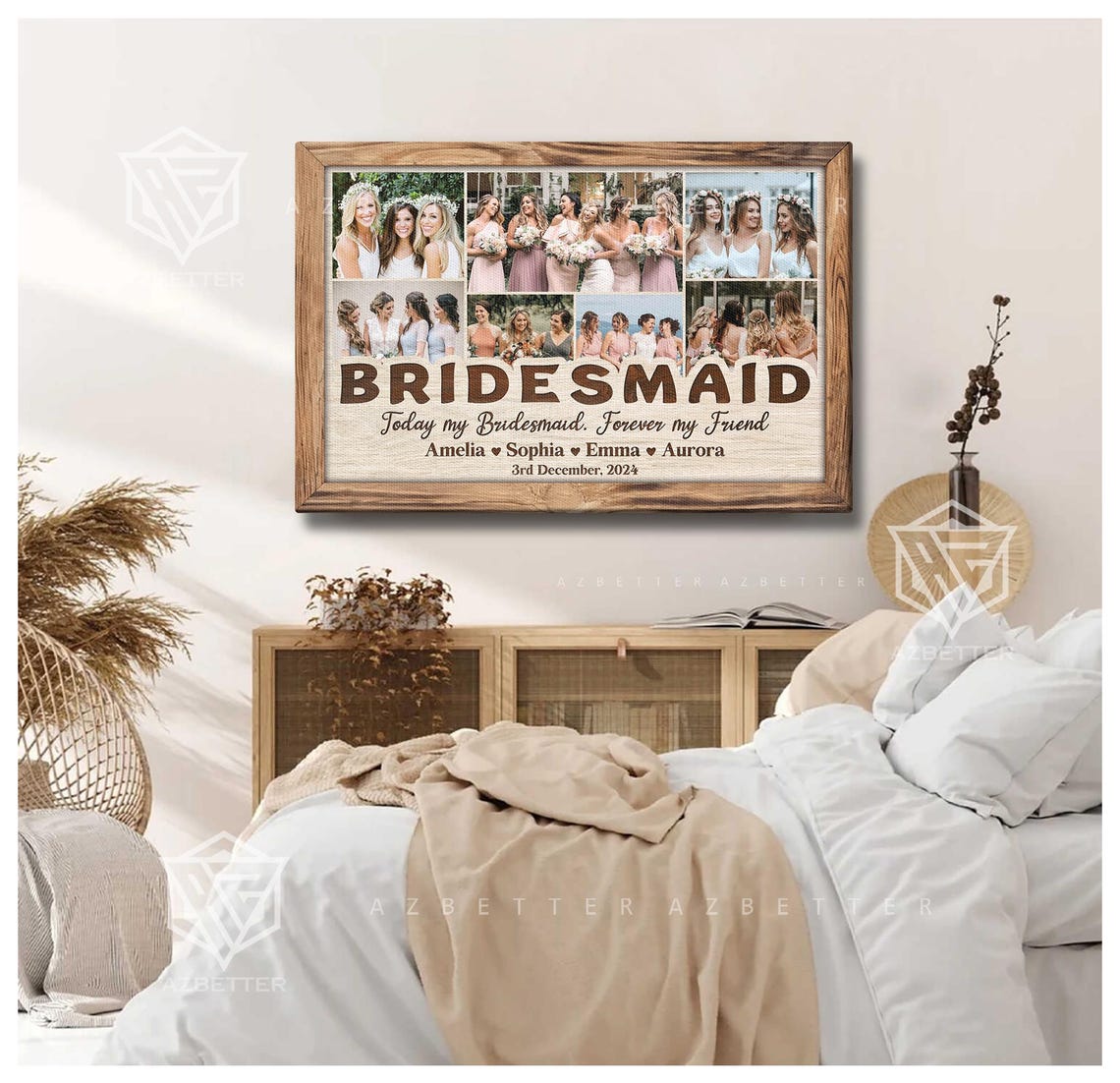 Bridesmaid Personalized Bridal Party Gift Custom Wedding Thank You Gift For Best Friend Or Her - Image 4