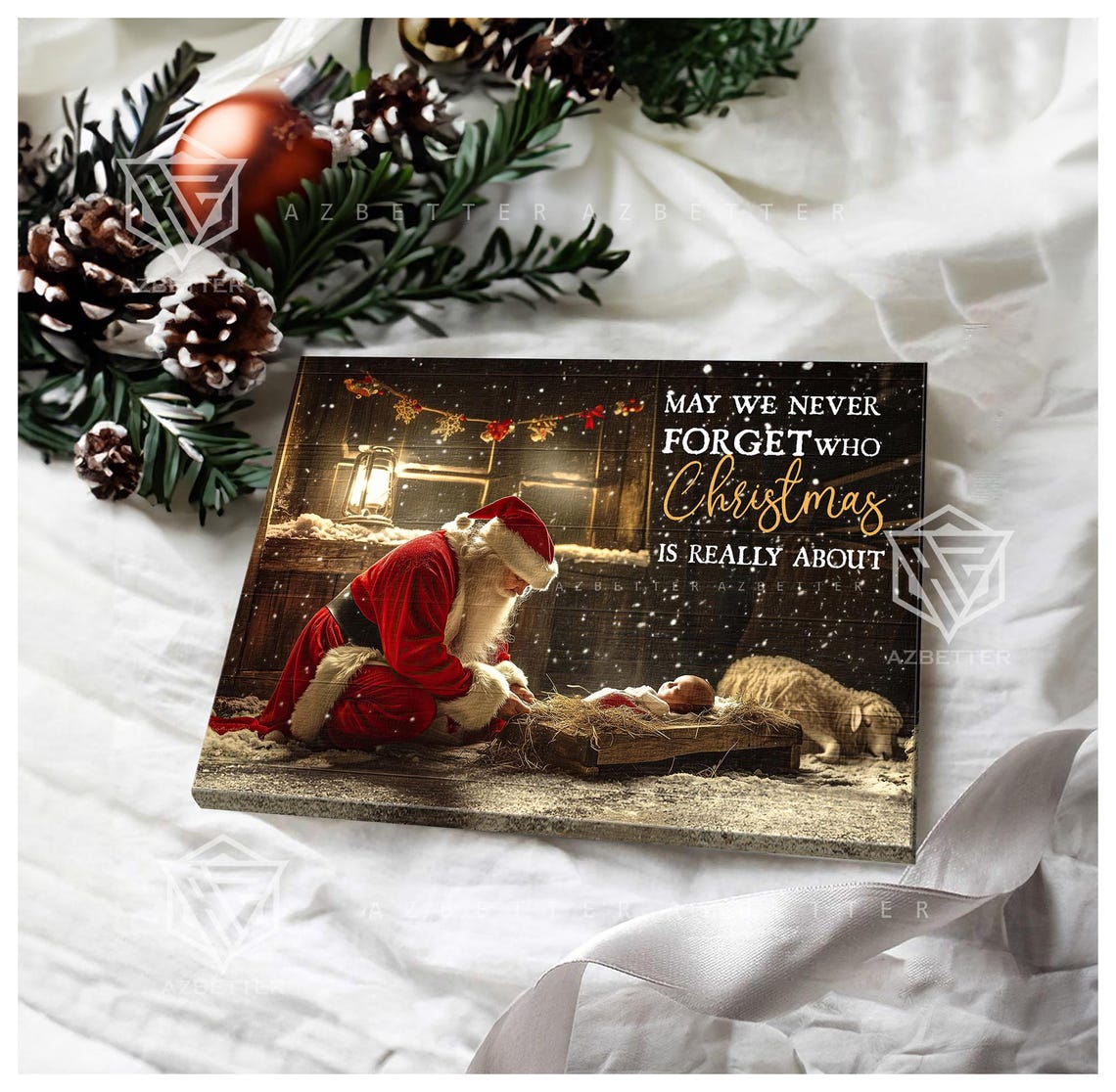 May We Never Forget Who Christmas Is Really About Nativity Poster - Image 5