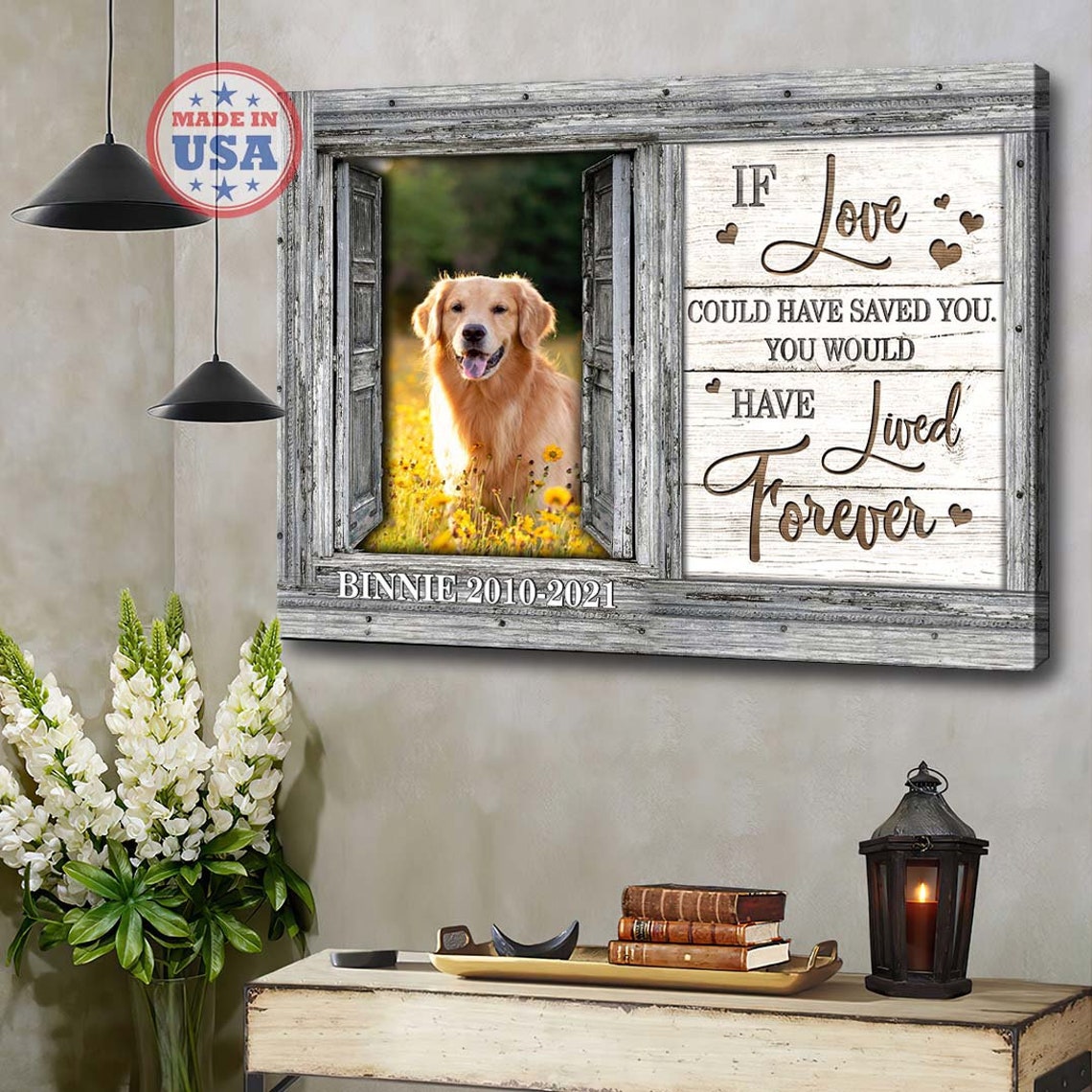 Personalized Pet Memorial Frame If Love Could Have Saved You Lived Forever Pet Memorial Gift Pet Sympathy Gift Pet Loss Gift - Image 5