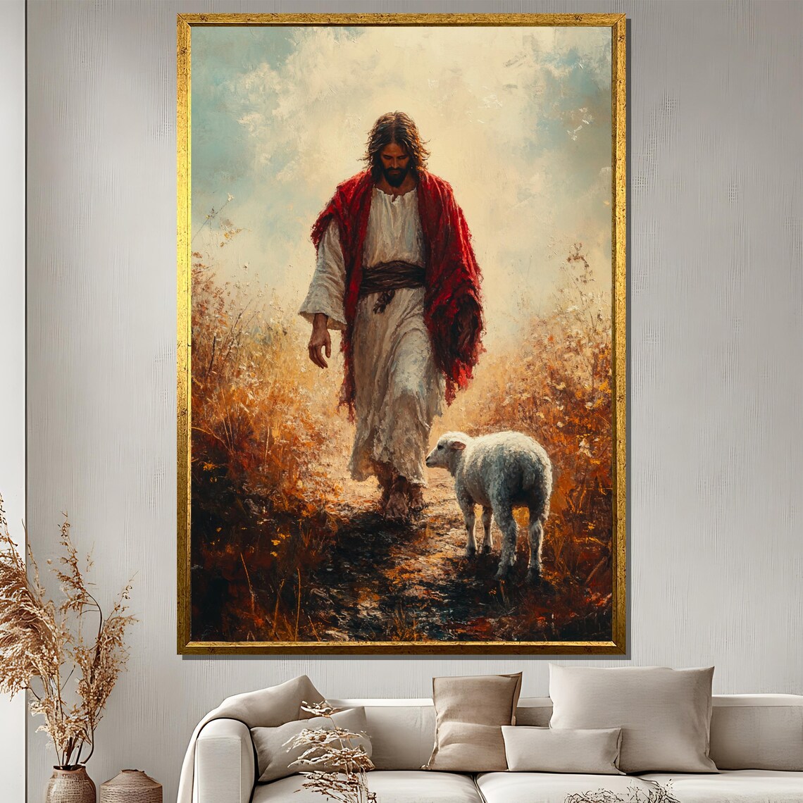 Jesus The Shepherd, Christian Wall Art Print