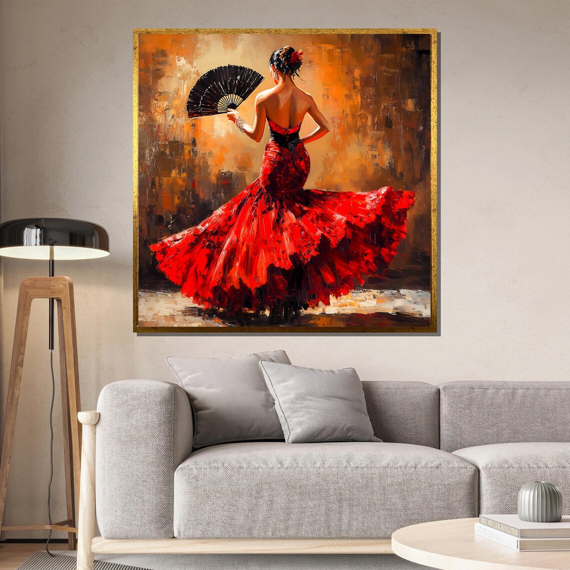 Flamenco Dancer Painting, Spanish Dance Artwork