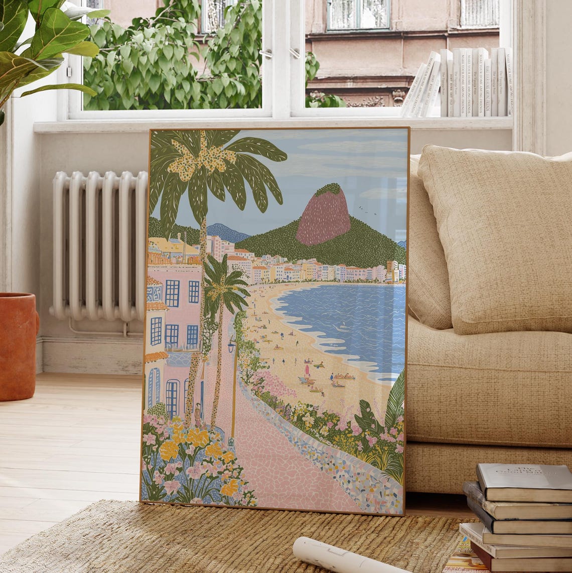 Rio De Janeiro Copacabana Beach Sugarloaf Mountain Brazil Poster - Image 2