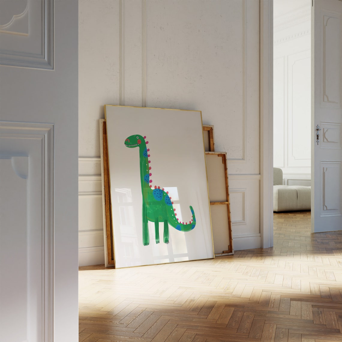 Dinosaur Print Dinosaur Kids Room Decor Nursery Animal Prints Gender Neutral Playroom Decor Art - Image 2