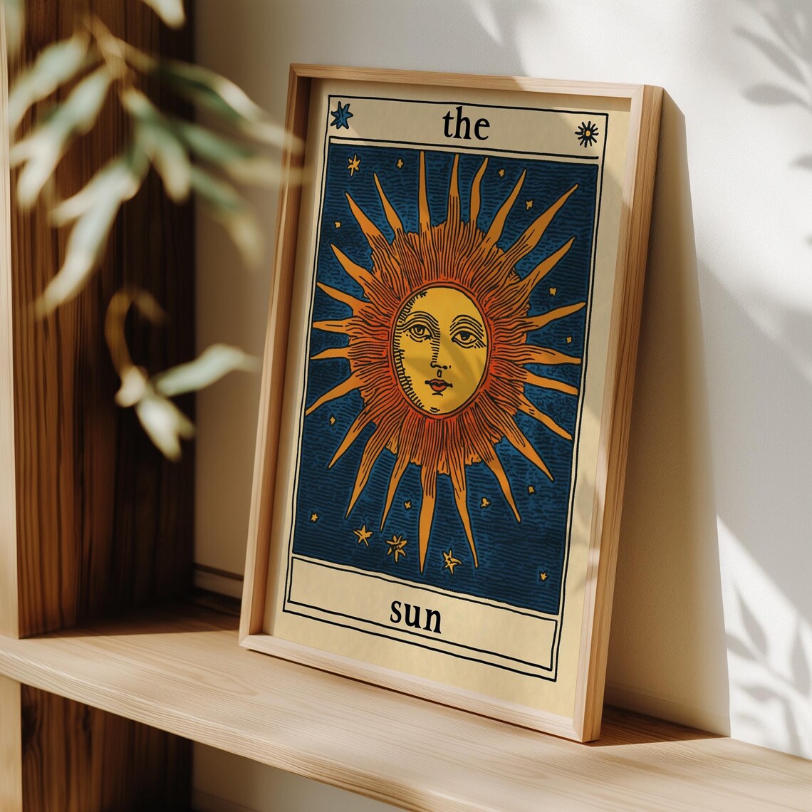 The Sun Tarot Card Vintage Style Art Print - Image 4