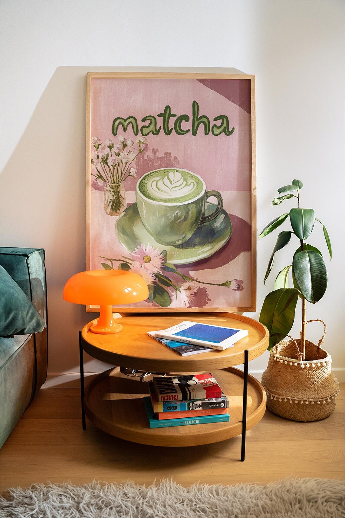 Matcha Latte Retro Aesthetic Kitchen Art Print - Image 2