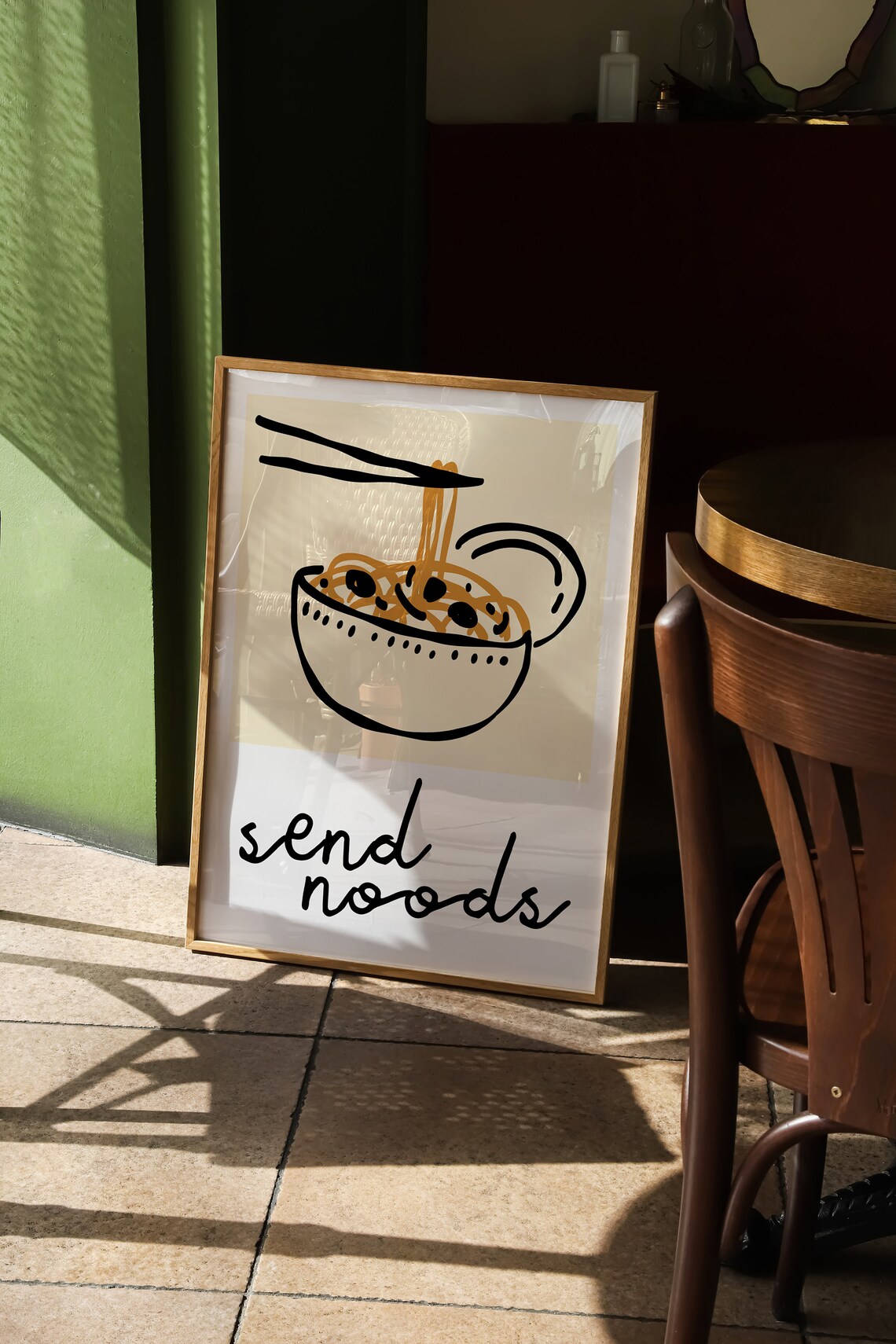 Send Noods Minimalist Retro Kitchen Poster - Image 3