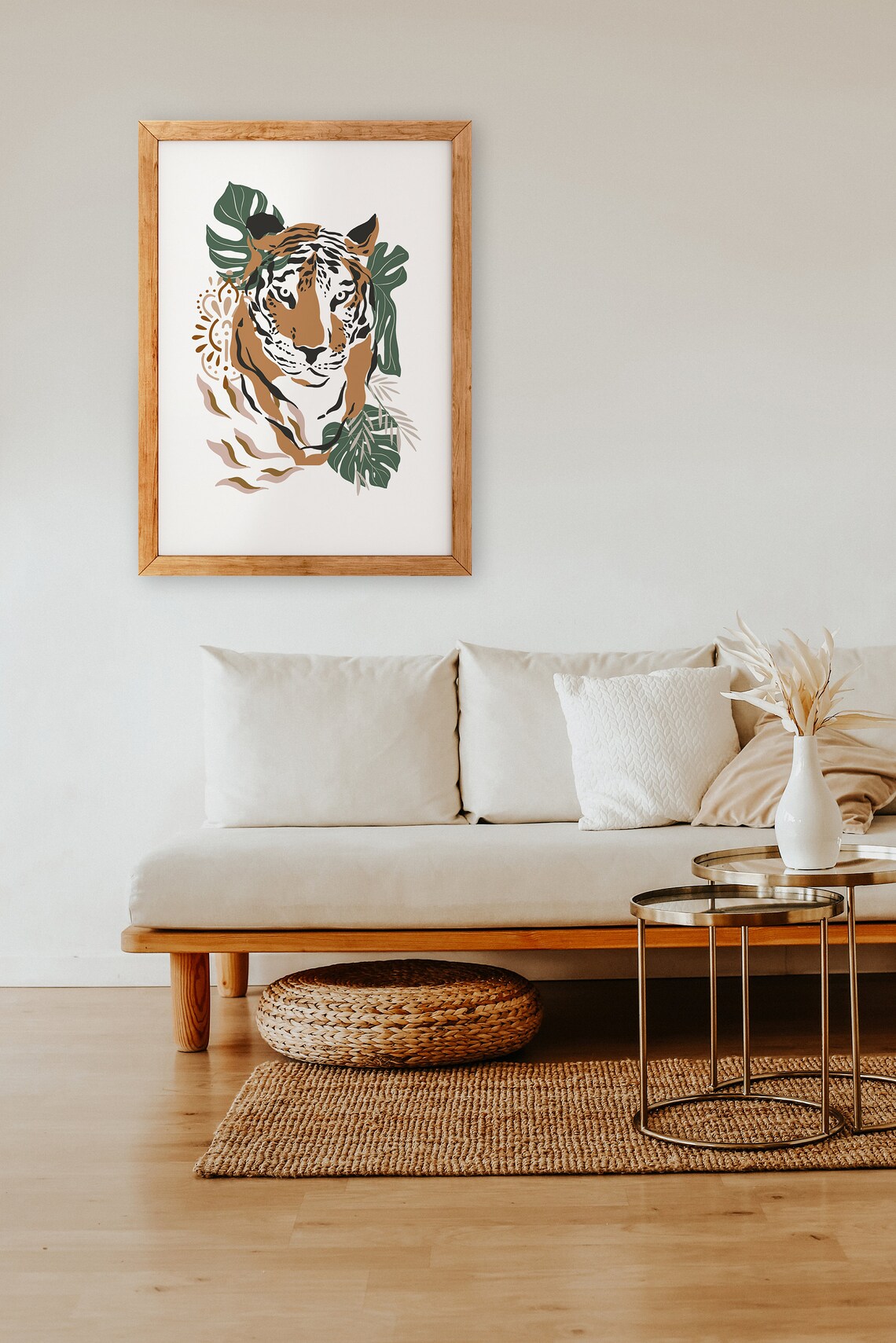 Jungle Tiger Print, Boho Tropical Animal Art Print - Image 2