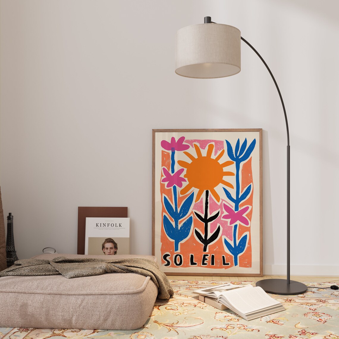 Soleil Retro Sun Art Print, Boho Summer Decor - Image 3