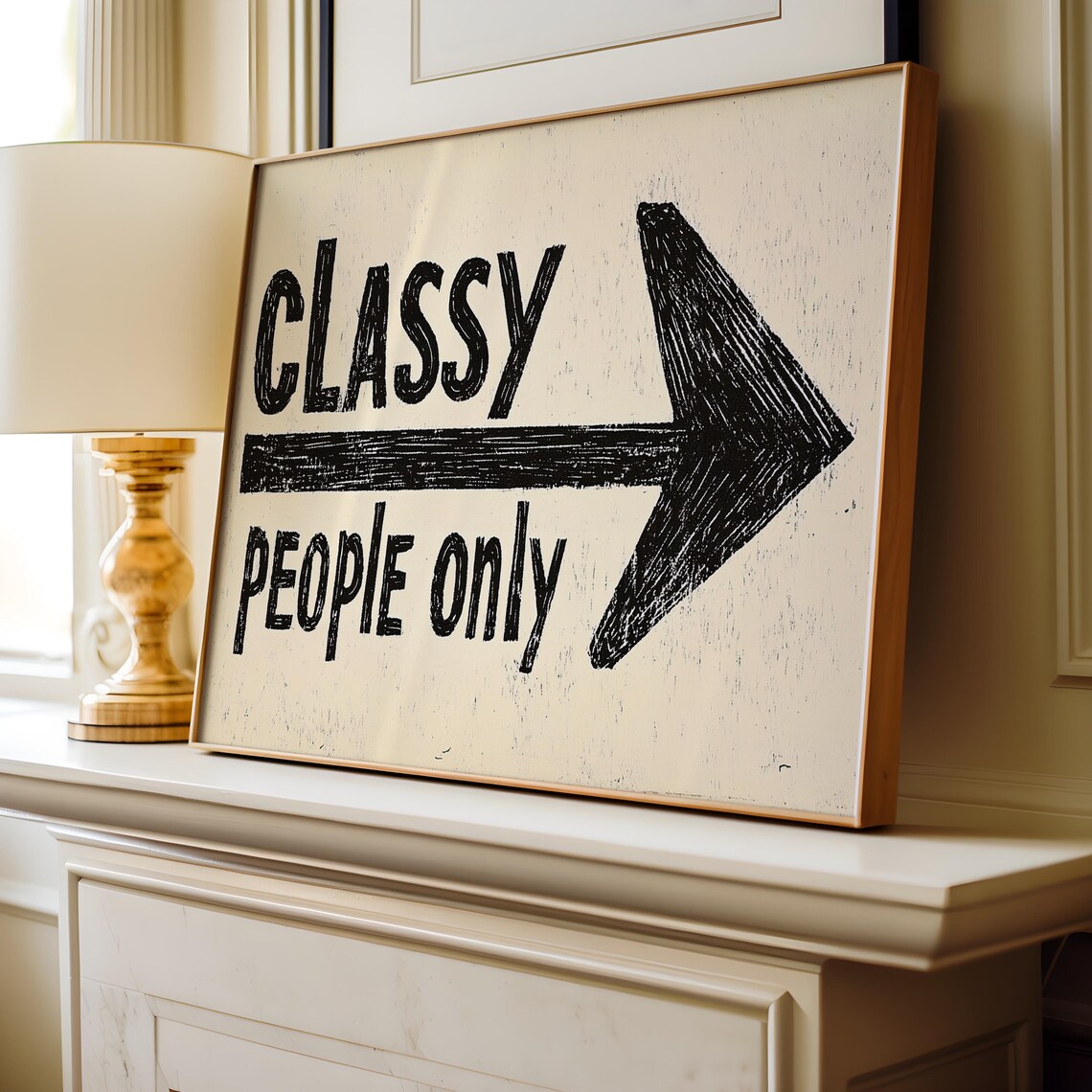 Classy People Only Bold Hallway Poster Print - Image 4