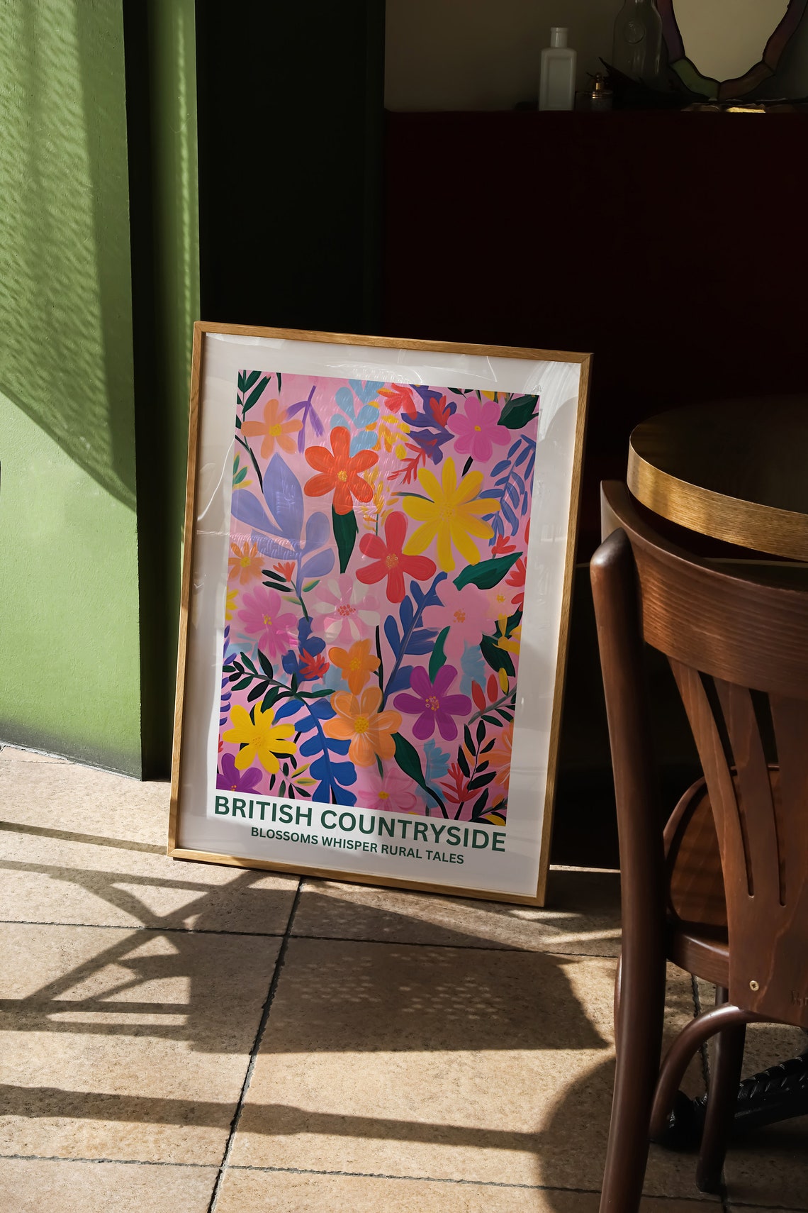 British Countryside Bold Flowers Poster, Floral Botanical - Image 2