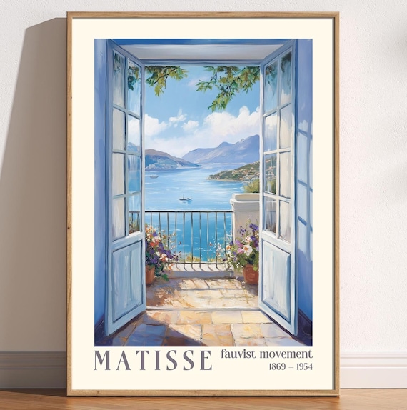 Open Window Mediterranean Fauvism Wall Art Print