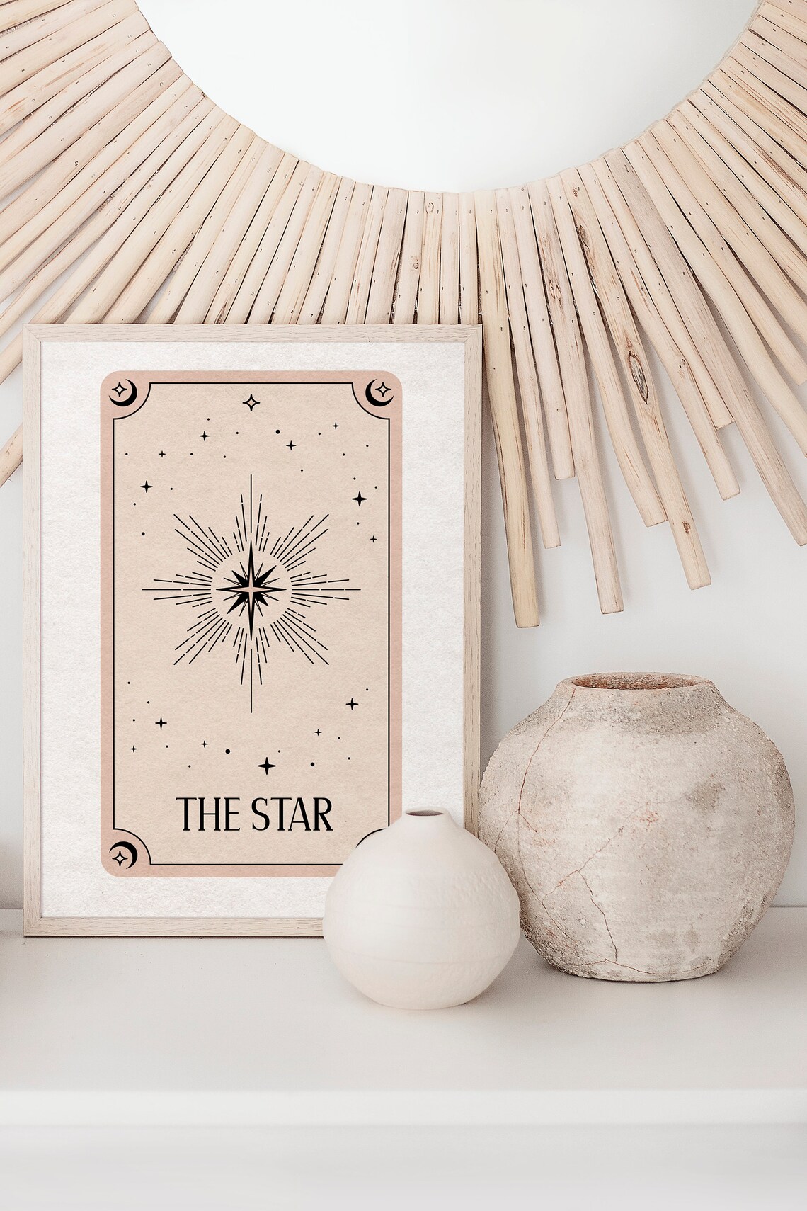 The Star Tarot Print, Boho Celestial Wall Art - Image 2