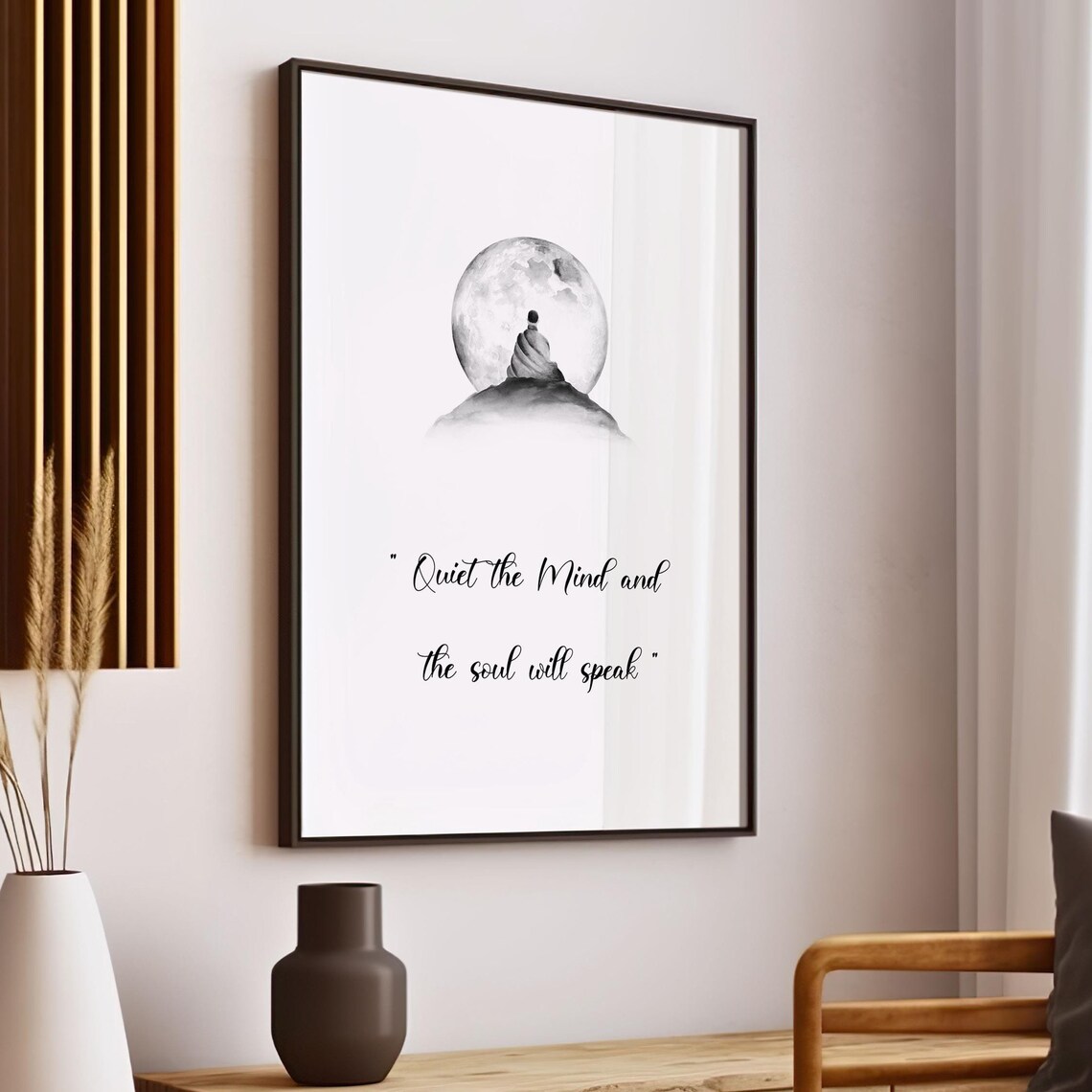 Quiet The Mind And The Soul Will Speak Art Print