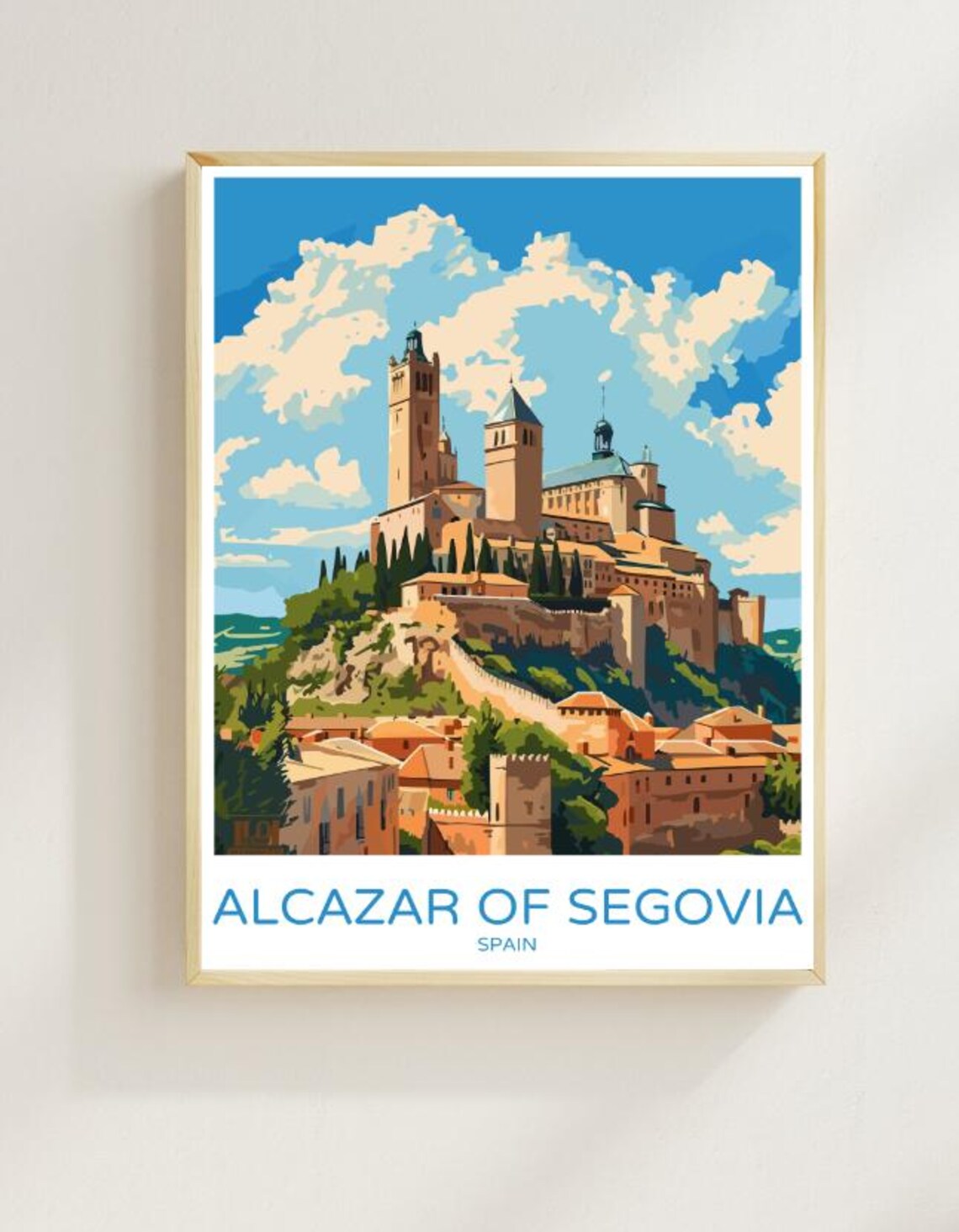 Alcazar Of Segovia Spain Hilltop Castle Fortress Travel Poster
