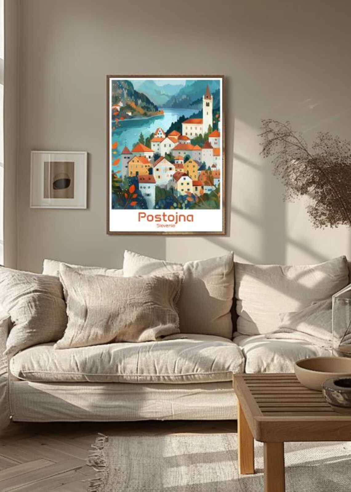 Postojna Slovenia Riverside Old Town And Church Tower Poster - Image 3