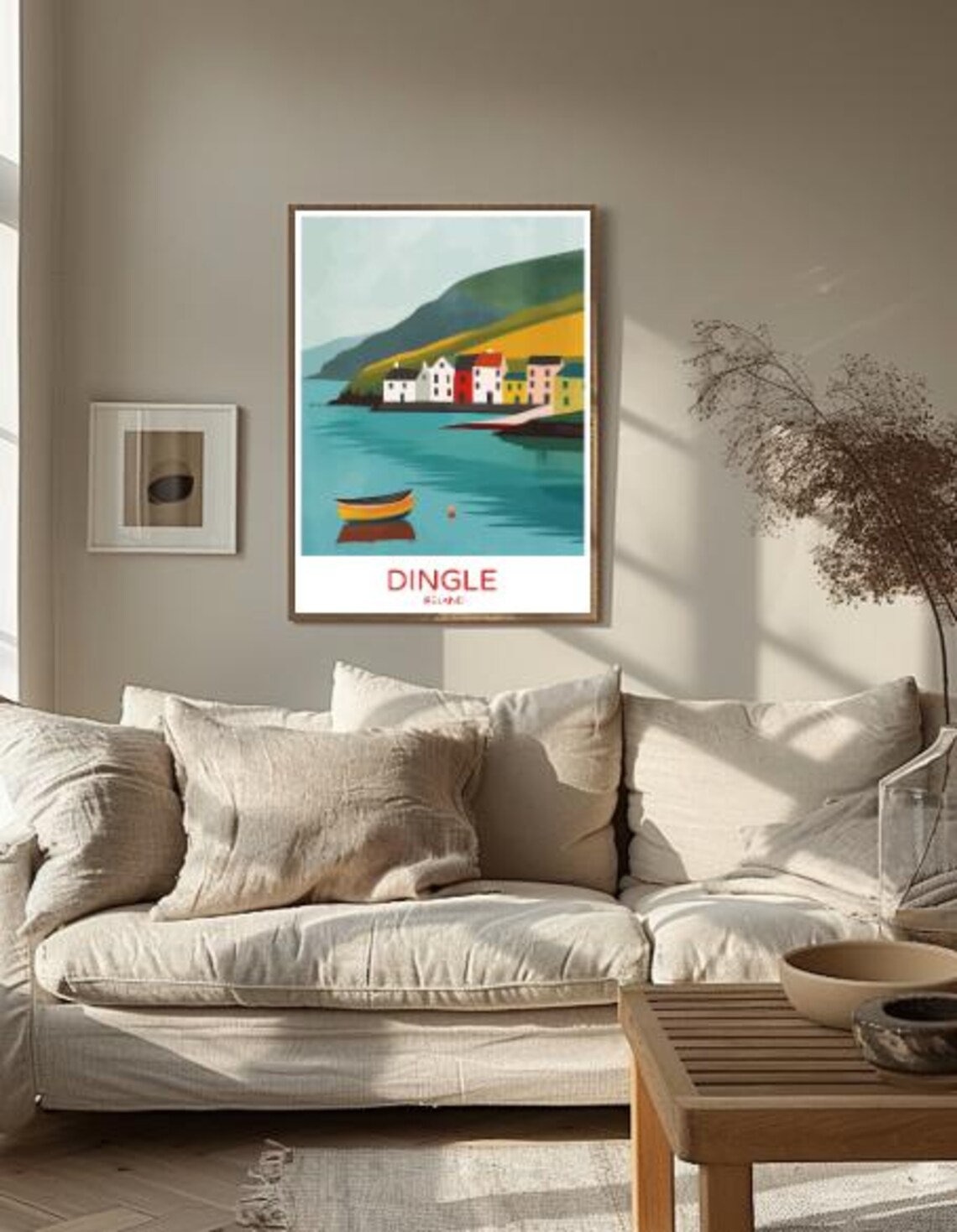 Dingle Ireland Colorful Harbor Houses and Yellow Boat Poster - Image 2