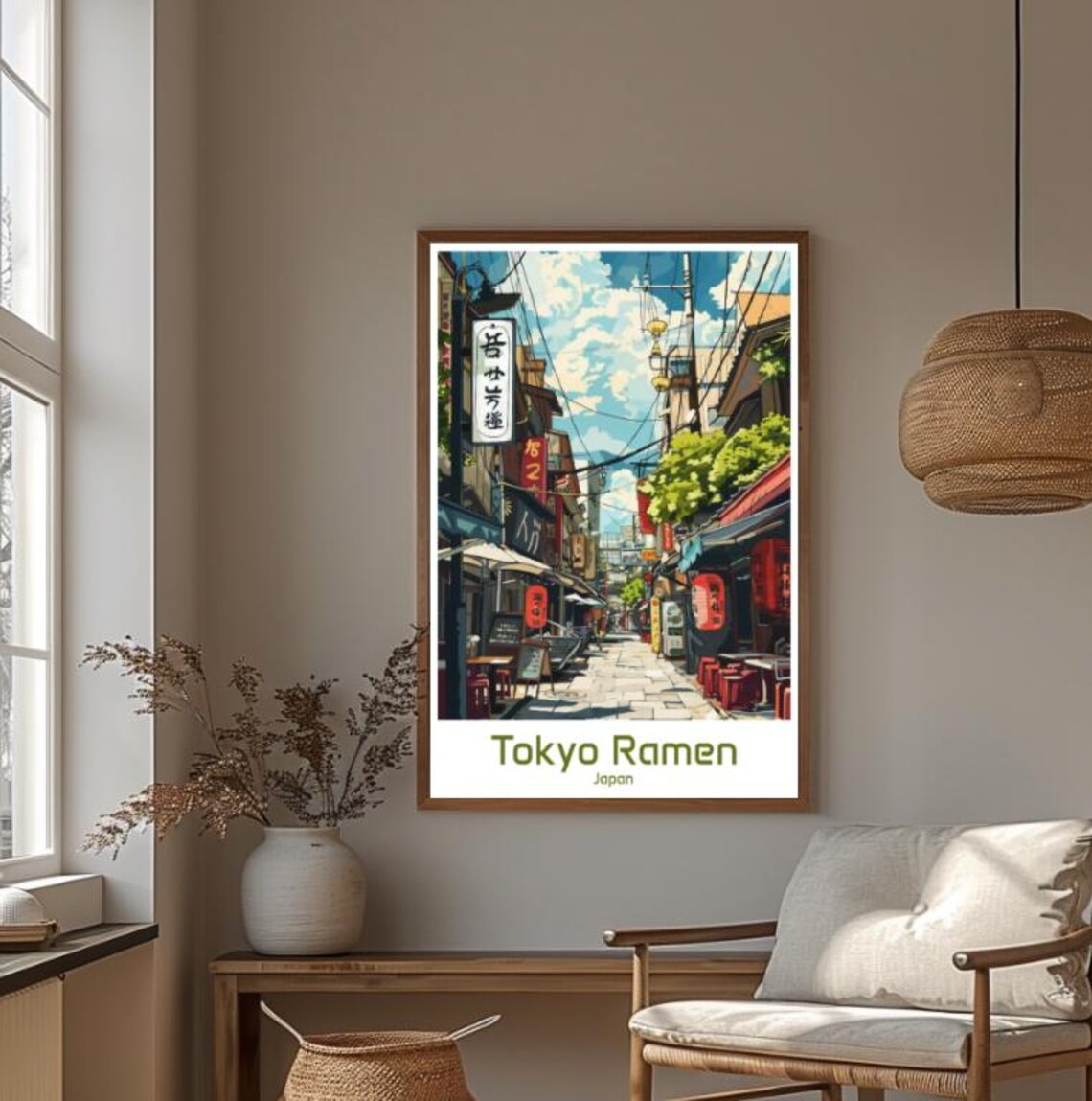 Tokyo Ramen Street Japan Alley Lanterns Cityscape Art Poster - Image 4