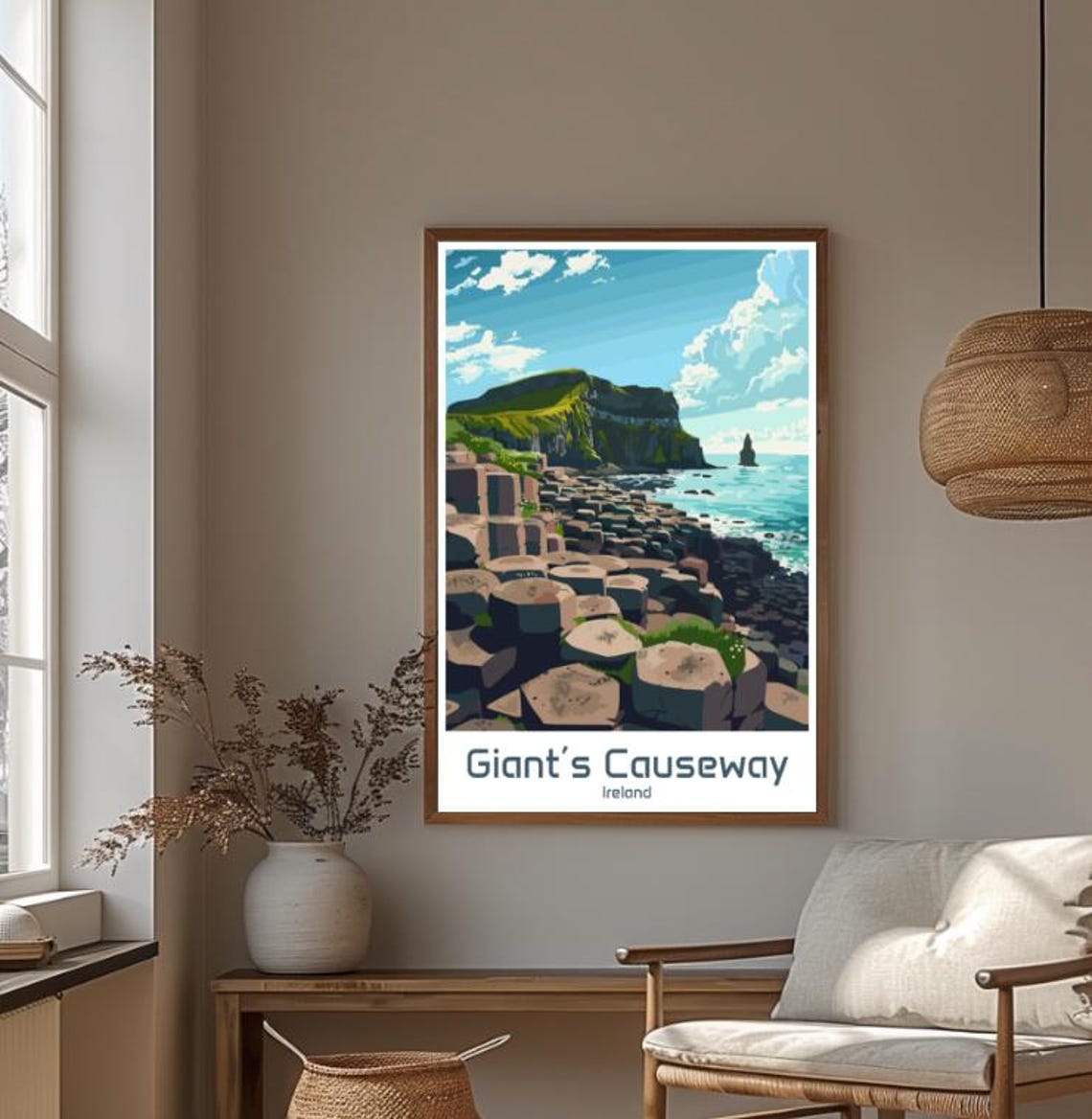 Giant's Causeway Ireland Basalt Columns Coastal Cliffs Poster - Image 4