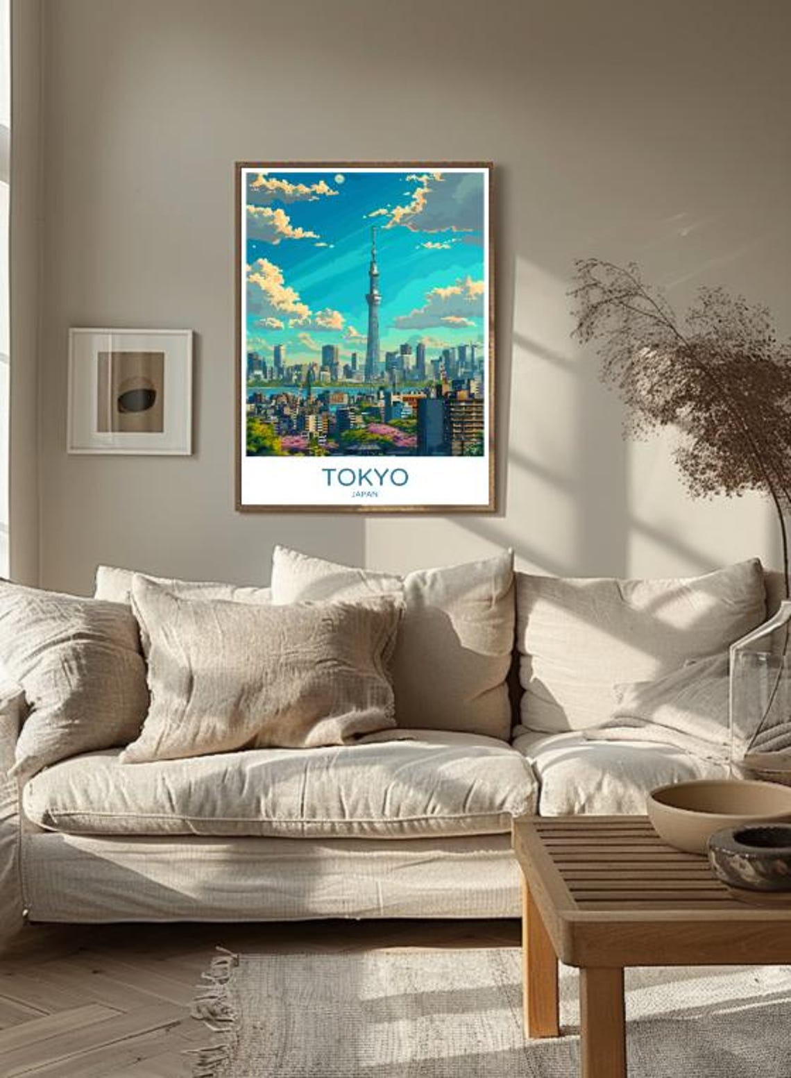 Tokyo Skytree Tower Cityscape with Cherry Blossom Travel Poster - Image 2
