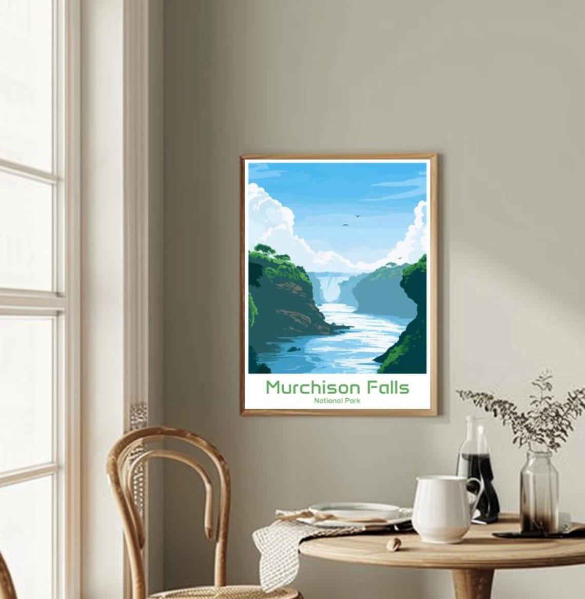 Murchison Falls Uganda Waterfall Gorge Vintage Travel Poster - Image 2
