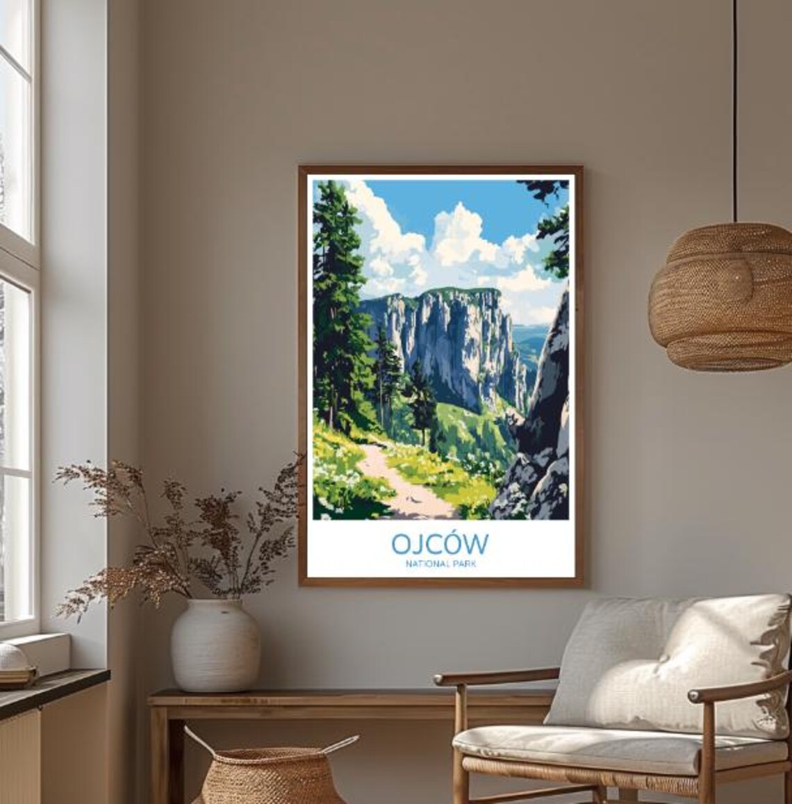 Ojcow National Park Poland Limestone Cliffs Forest Trail Poster - Image 3
