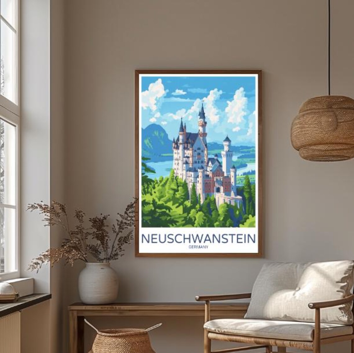 Neuschwanstein Castle Germany Bavarian Fairytale Travel Poster - Image 3
