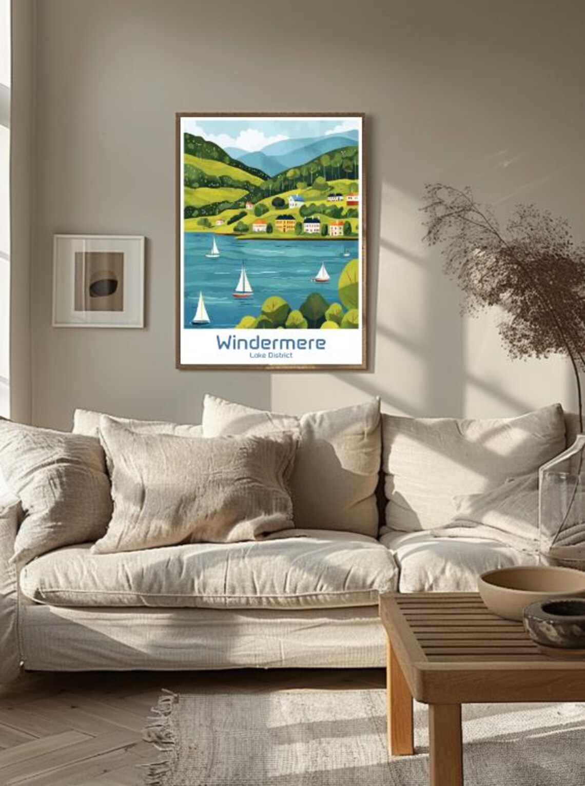 Windermere Lake District Sailboats on the Sparkling Water Poster - Image 3