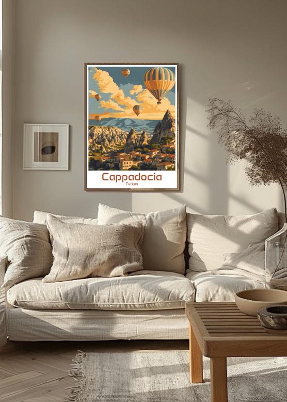 Cappadocia Turkey Hot Air Balloons Morning Vintage Travel Poster - Image 3