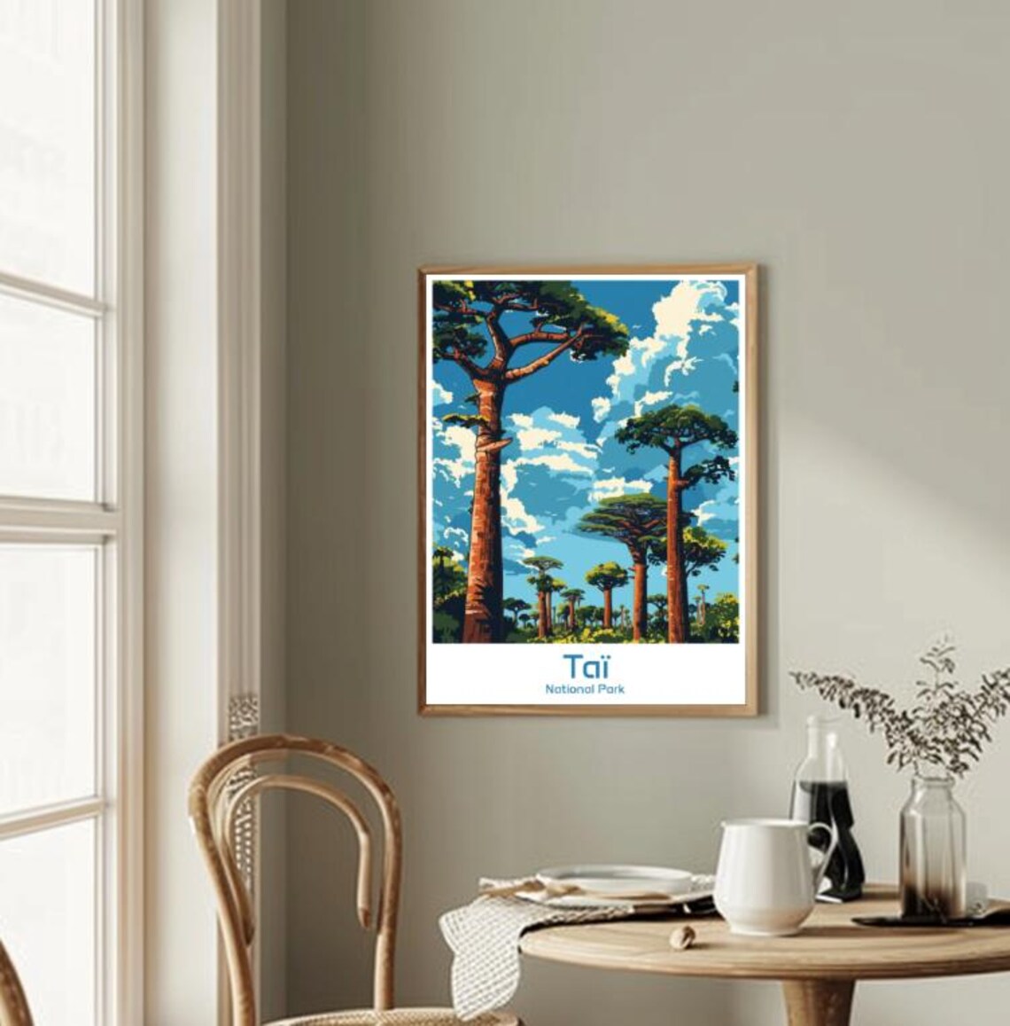 Tai National Park Tropical Forest Tall Trees Ivory Coast Art Poster - Image 2