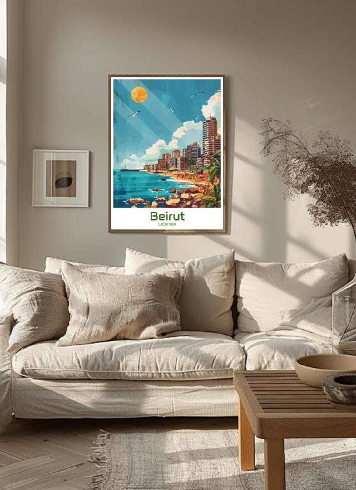 Beirut Lebanon Mediterranean Corniche Coastline Sunshine Poster - Image 3