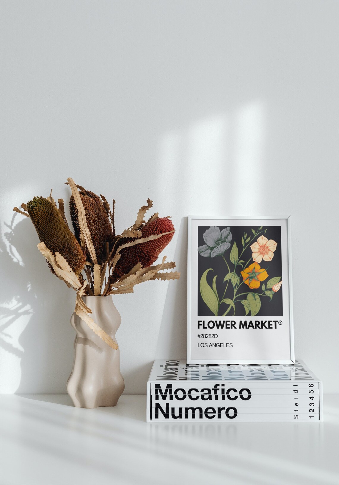 Flower Market Los Angeles Vintage Botanical Illustration Wall Art - Image 3