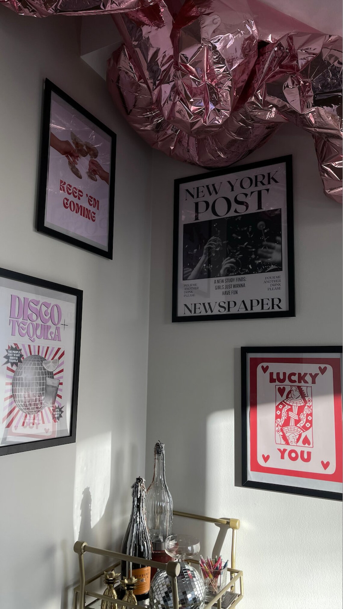 Pink Disco And Tequila Retro Vintage Travel Poster - Image 2