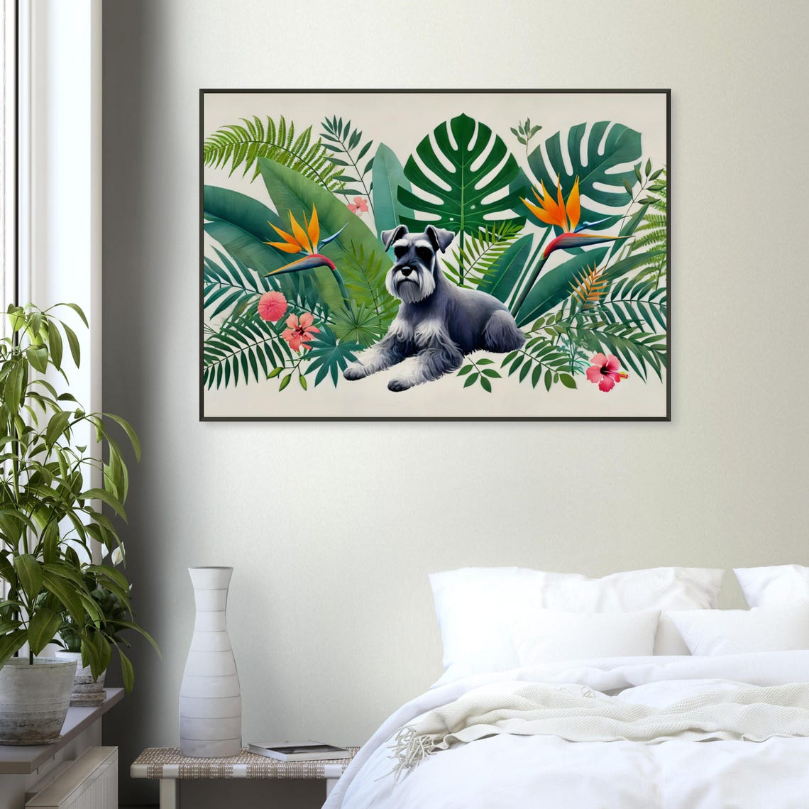 Miniature Schnauzer Tropical Botanical Garden Beard Dog Poster - Image 4
